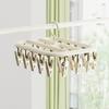 Rotatable 360° Clothes Drying Racks, Strong Windproof Non-Slip Multi-Clip Design, Appropriate Spacing Durable PP Clips, for Balcony Clothes Socks
