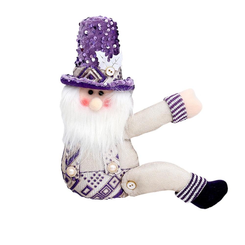 

Hanging Christmas Curtain Buckle Cartoon Santa Curtain Fastener Holiday Dolls Style A