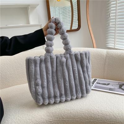 Lazy Plush Bag Cute Fluffy Bag Women's 2025 New Large-capacity Portable Tote Bag Niche Design Bag