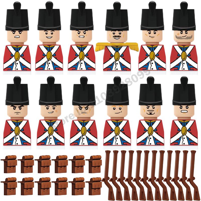 Medieval Military Building Blocks Roman Officer Soldier Knight Imperial Army Head Of State Elf Hunter Lion King War Horse Brick