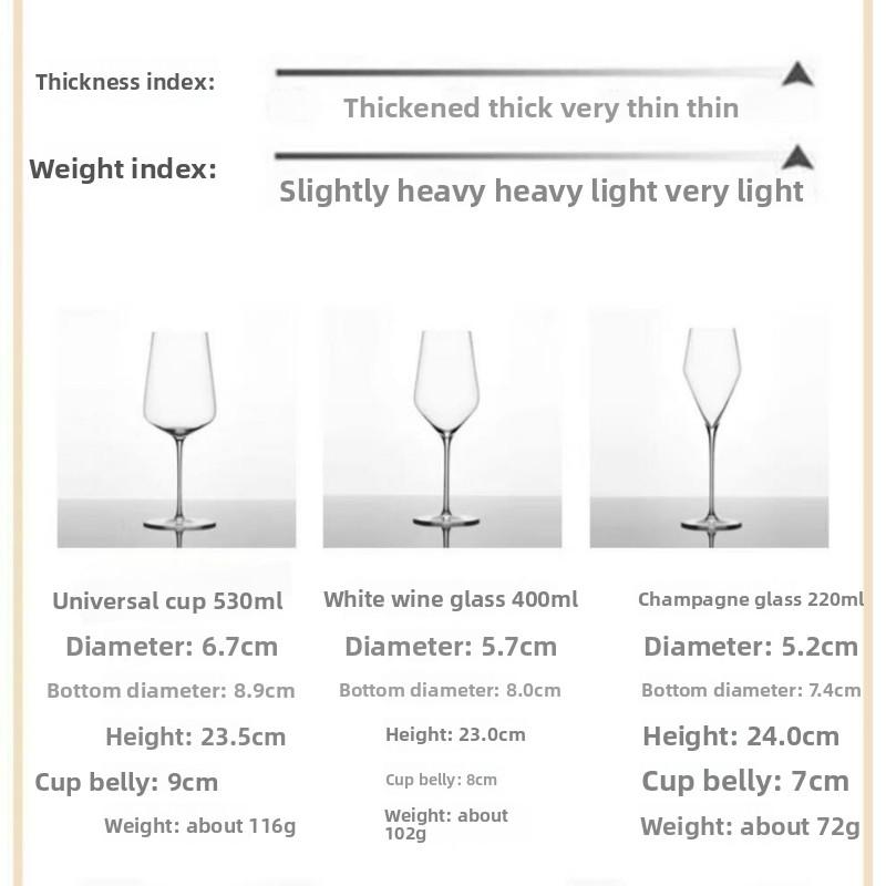 Wine Glass Set for Home Use Luxury Hand Made Ultra Thin Crystal Like Red White Champagne Goblet Tall Stemware Wedding Holiday