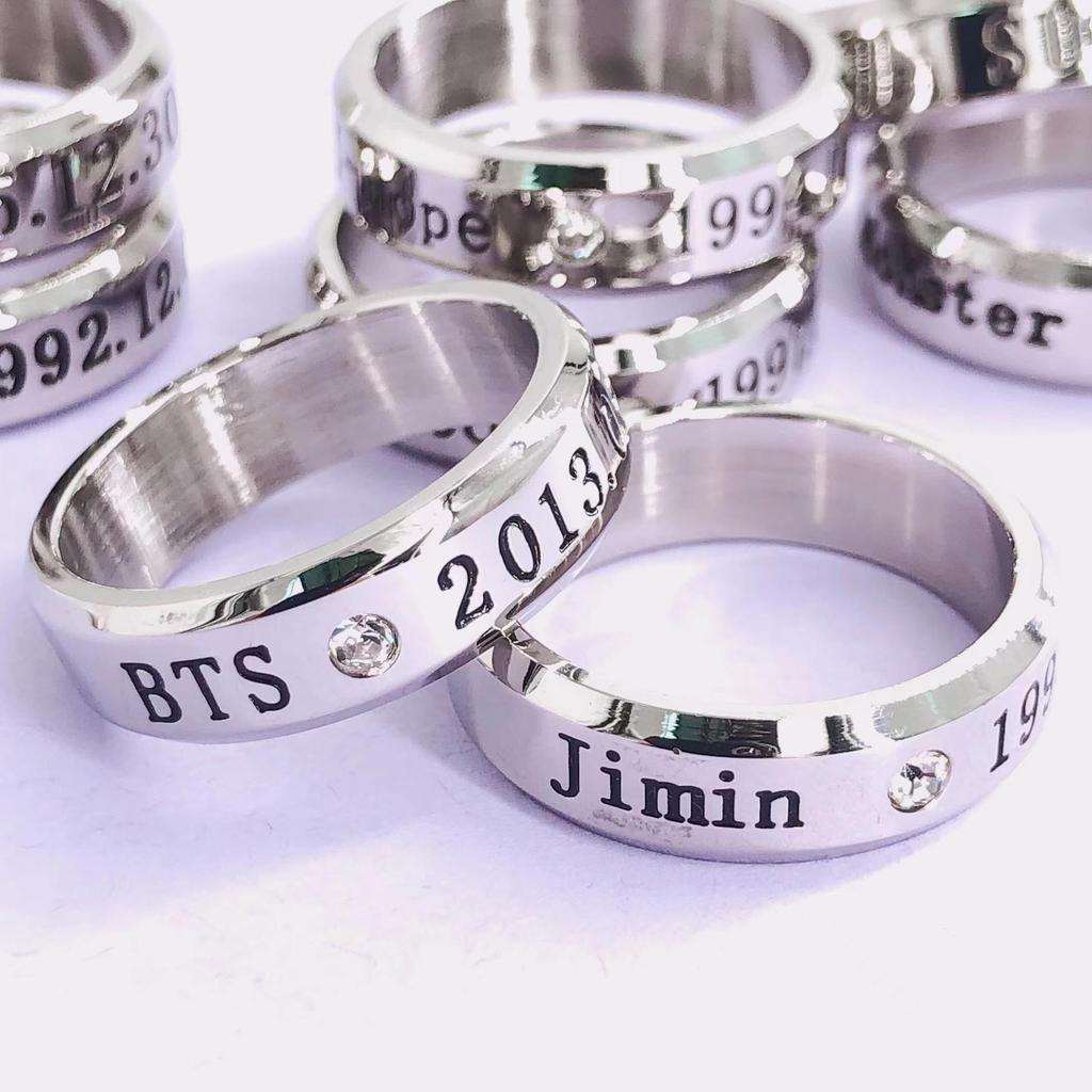 BTS Bangtan Boys Dual-Use 304 Edelstahl Stern Ring & Halskette für Damen