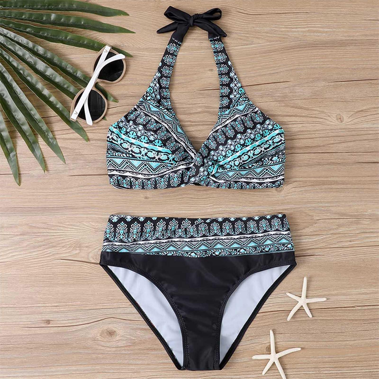 

Женское модное бикини с разрезом и высокой талией, с подушечками для бюстгальтера и без стального купальника с бюстгальтером XL синий