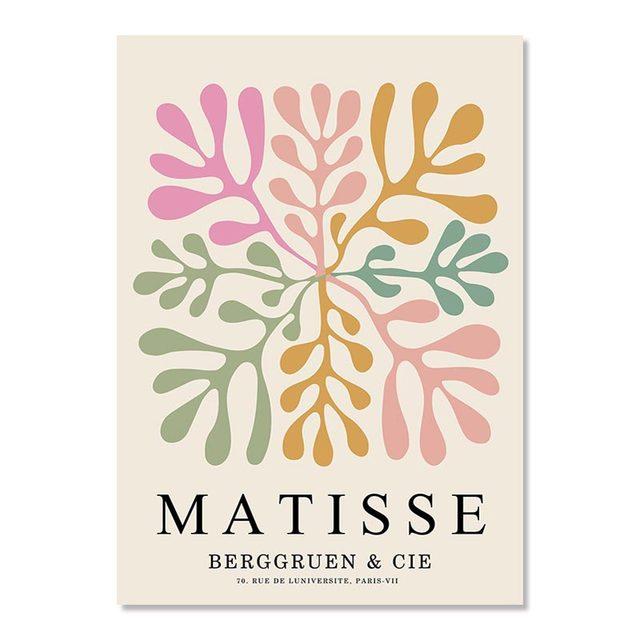 Henri Matisse Abstract Coral Flower Les Muses Nordic Posters and Prints Art Canvas Painting Wall Pictures for Living Room Decor