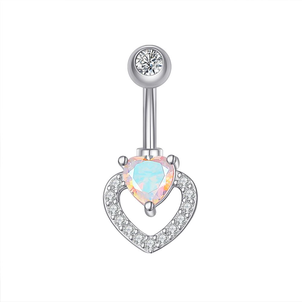 14G Belly Button Rings Stainless Steel Barbells for Women Girls Navel Rings GZ Body Jewelry Navel Piercings