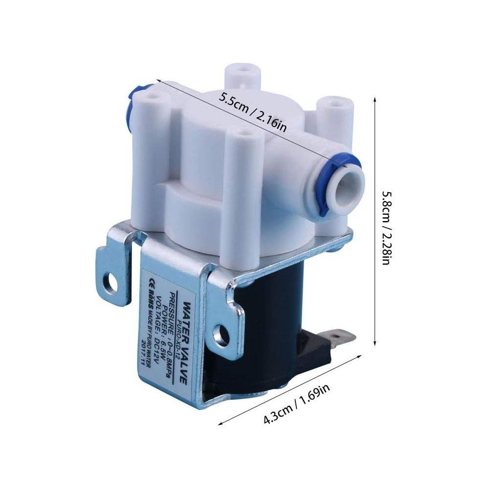 With 1/4in Connector Solenoid Valve DC 12V Shut Off Valve Water Purifier Machine System