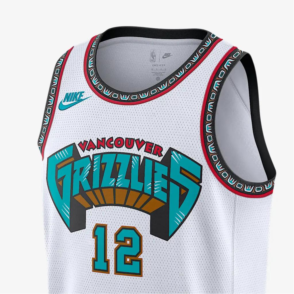 Nike Memphis Grizzlies Dri-Fit NBA Ja Morant Hardwood Classics Series Pulovr s kulatým výstřihem Prodyšný síťovaný basketbalový dres pro muže dres Bílý FQ4690-101