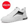 Spring New Outdoor Men's Sports Leisure Shoes White Height Increasing Men's Real Leather Shoes Anti Slip Mountaineering Shoes
