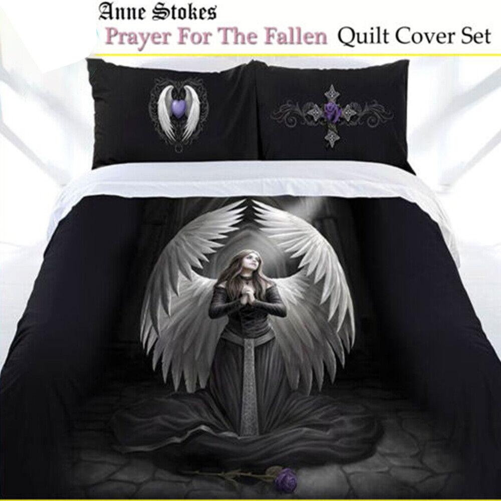 Gotická Fantasy Quilt Doona Anne Stokes Sada povlaků na přikrývku SINGLE DOUBLE QUEEN KING