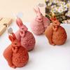 DIY Cute Rabbit Candle Making Tool Easter Egg Soap Crystal Silicone Mould Chocolate Cake Decor Animal Painting Plaster Doll Gift