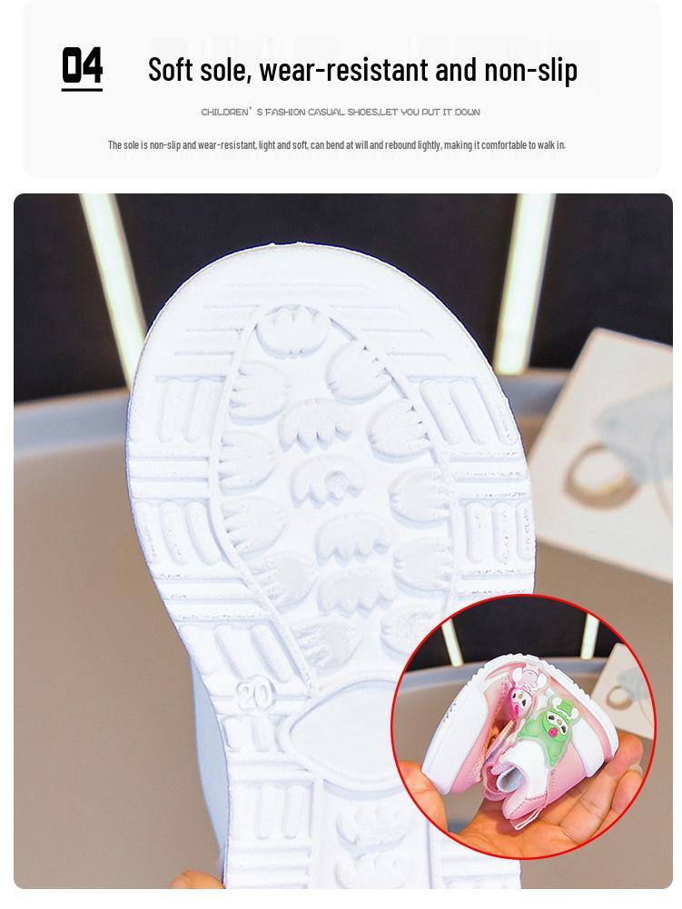 2026 Unisex Kinder Weiß Lässige & Sportschuhe - Weiche Sohle, Frühling/Herbst, Mittlere & Große Größen