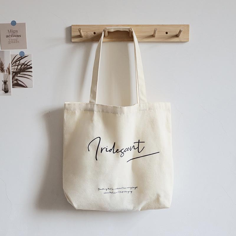Literary canvas bag large-capacity shopping bag fashionable and simple shoulder women's bag