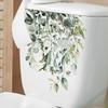 Fresh Green Plant Leaves Bathroom Toilet Stickers Decorative Beautify Home Remodeling Wall Stickers Self-adhesive Decals