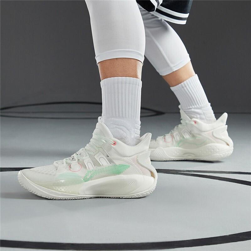 Li Ning Sonic 9 Low Slip Resistant Shock Absorbing Durable Low Top Basketball Shoes Men sneaker Off-White ABAR039-5