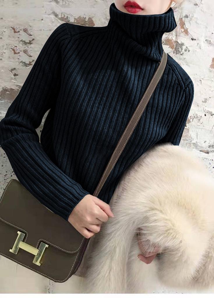 Turtleneck Sweater Women's Thickened Bottoming Sweater Autumn and Winter New Women's Long-sleeved Knitted Sweater Slim-fitting Foreign-style Bottoming
