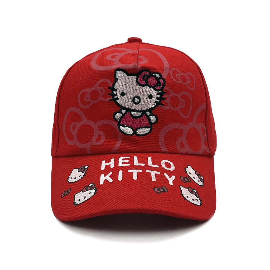 Cat Cartoon Kt Baseball Cap With Breathable Cotton And Windproof Features