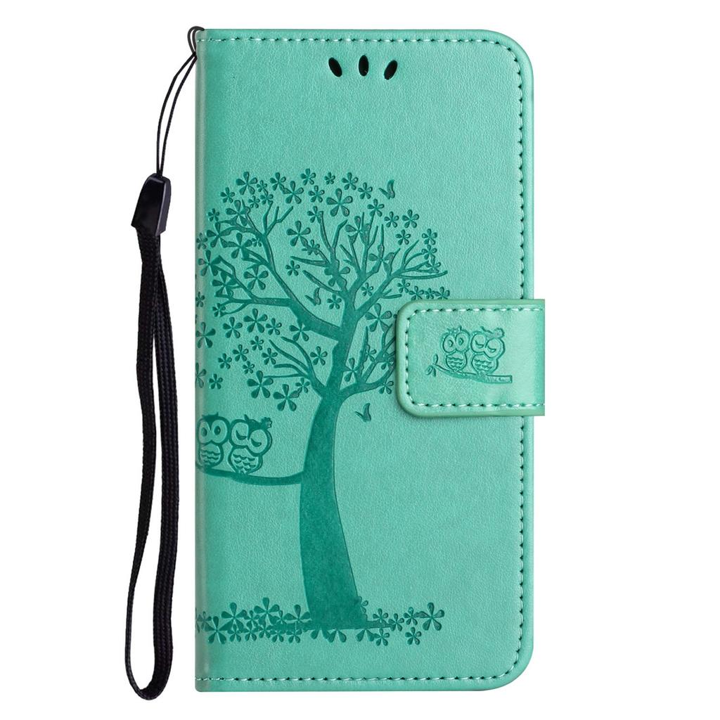 For Samsung Galaxy A56 5G/M56 5G Case PU Leather Owl Tree Imprinted Wallet Phone Cover with Strap