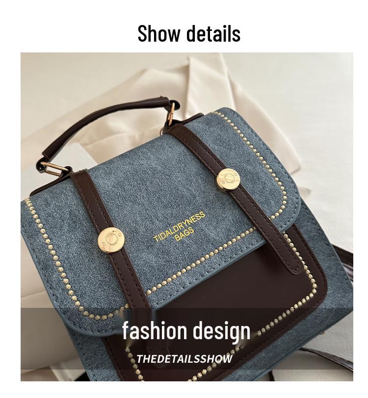 Niche Women's 2024 Fashion High-End Retro Backpack & Versatile Crossbody Handbag