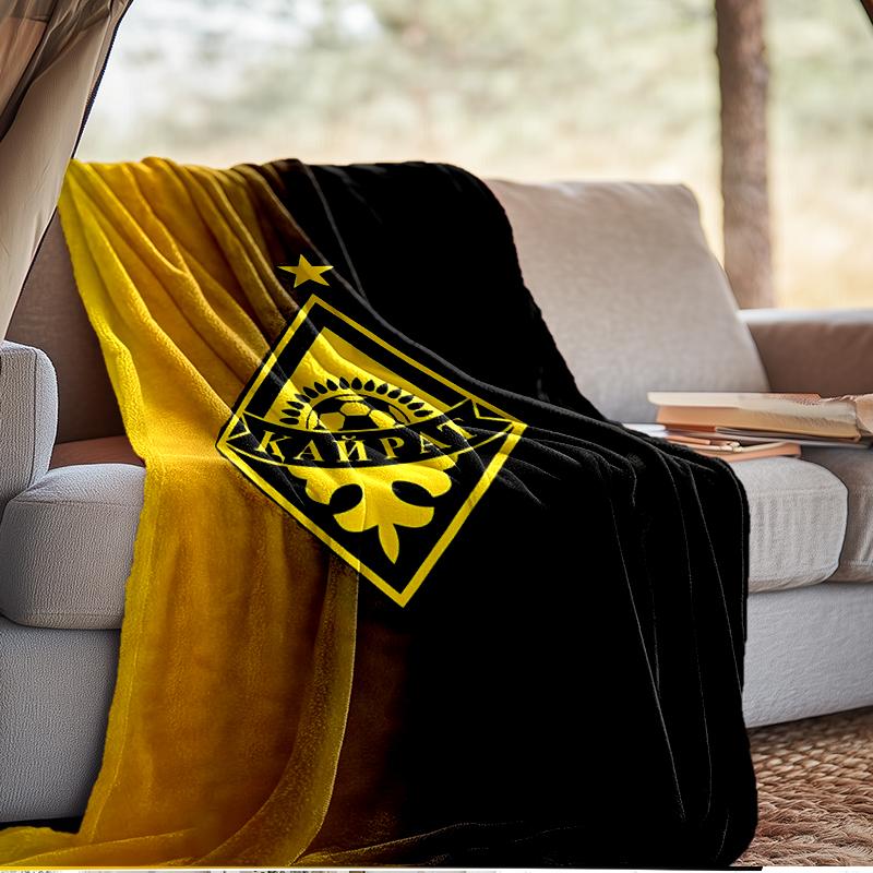 Yellow Black Kairat Blanket Lightweight Ideal Bedding Blanket Perfect for Travel, Camping, Living Rooms, Offices, Sofas, Fan Christmas gift