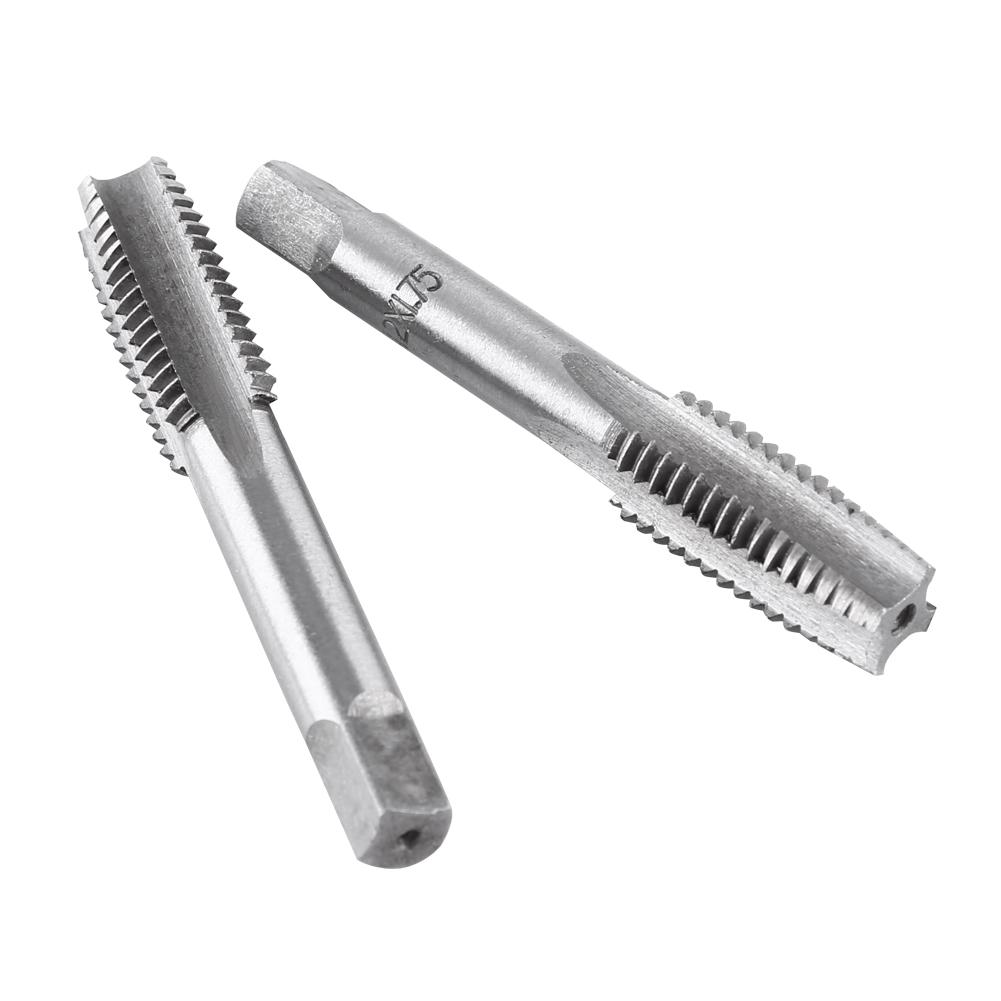 12pcs Screw Thread Hand Tap Set Straight Flutes M3 M4 M6 M8 M10 M12