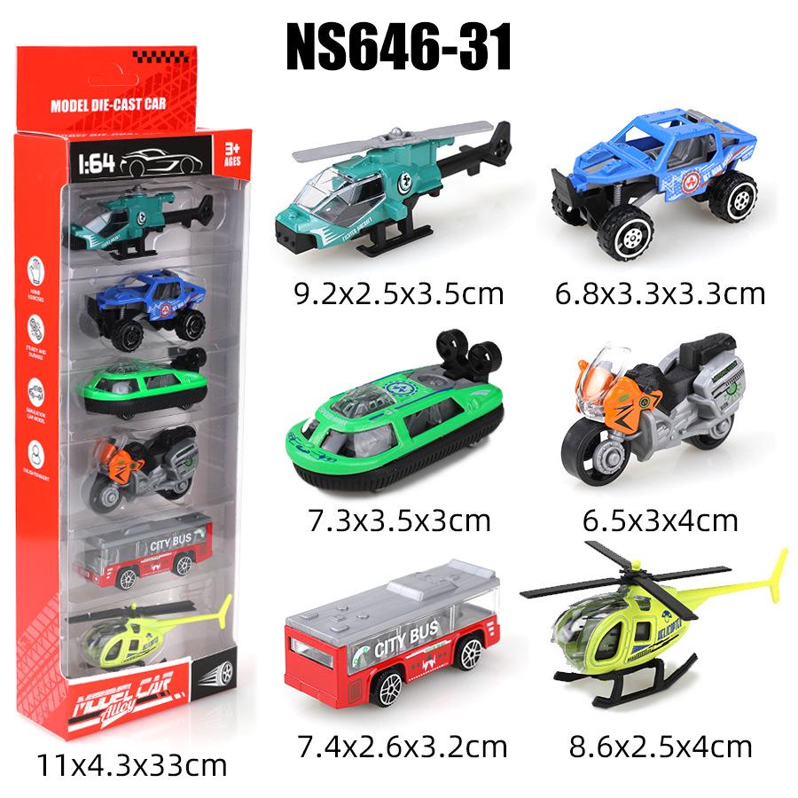 1:64 Alloy Toy Car Racing & Police Model Set for Kids