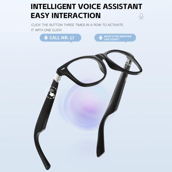 Okulary AI Smart Translate Wodoodporne IP67 Lekkie Dźwięk Stereo Odtwarzanie Muzyki Okulary Asystent Głosowy Bezprzewodowe Okulary Sportowe