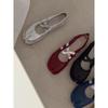 New Super Soft Leather Red Shoes Ballet Pig's Feet Split-toed Women's Shoes Mary Jane Shoes Women's Flats