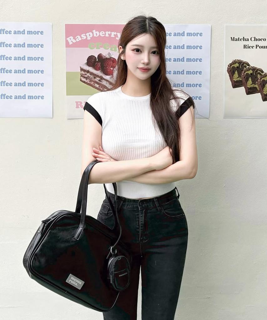 Masmarulez 304 Leather Pouch Shoulder Bag _ Black