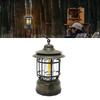 Vintage Camping Lantern IPX4 Waterproof Eye   USB Re Able Decorative Portable COB Tent Lamp with Hook