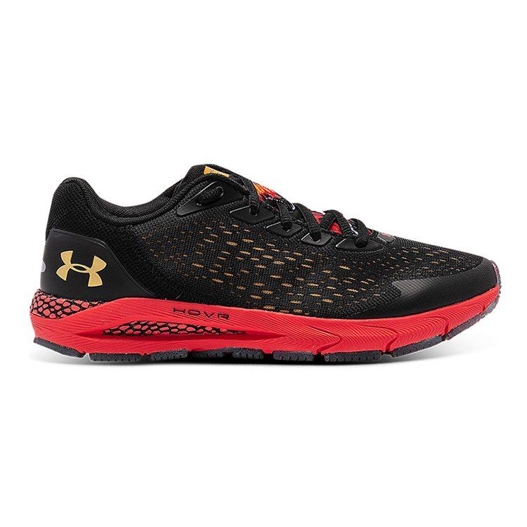 Under Armour Sonic 3 CNY Cushioning Abrasion Resistant Breathable Low top Kids' Running Shoes Black Teenagers 3023930-001