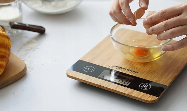 Waga Kuchenna Bambusowa Elektroniczna 5Kg Precyzyj