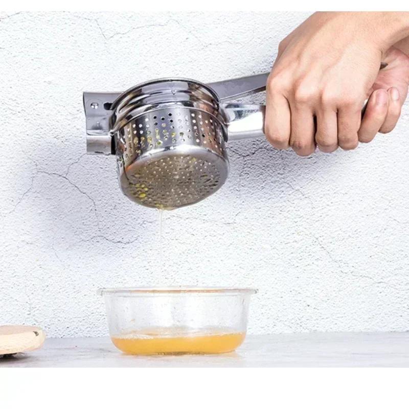 Masher Ricer Press Mashed Potatoes Stainless Steel Crushing Puree Vegetable Fruit SqueezerJuicer Press Maker Kitchen Tools