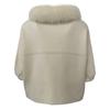 OFTBUY 2024 Herbst Winter Echt Fuchs Waschbär Pelz Kragen Mantel Gestrickte Pullover Frauen Kurzarm Jacke Dicke Warme