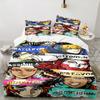 3PCS Apex Bedding Set Printed Duvet Cover Closure Includes 1 Duvet Cover & 2 Pillowcases for All Seasons Bedroom Decor