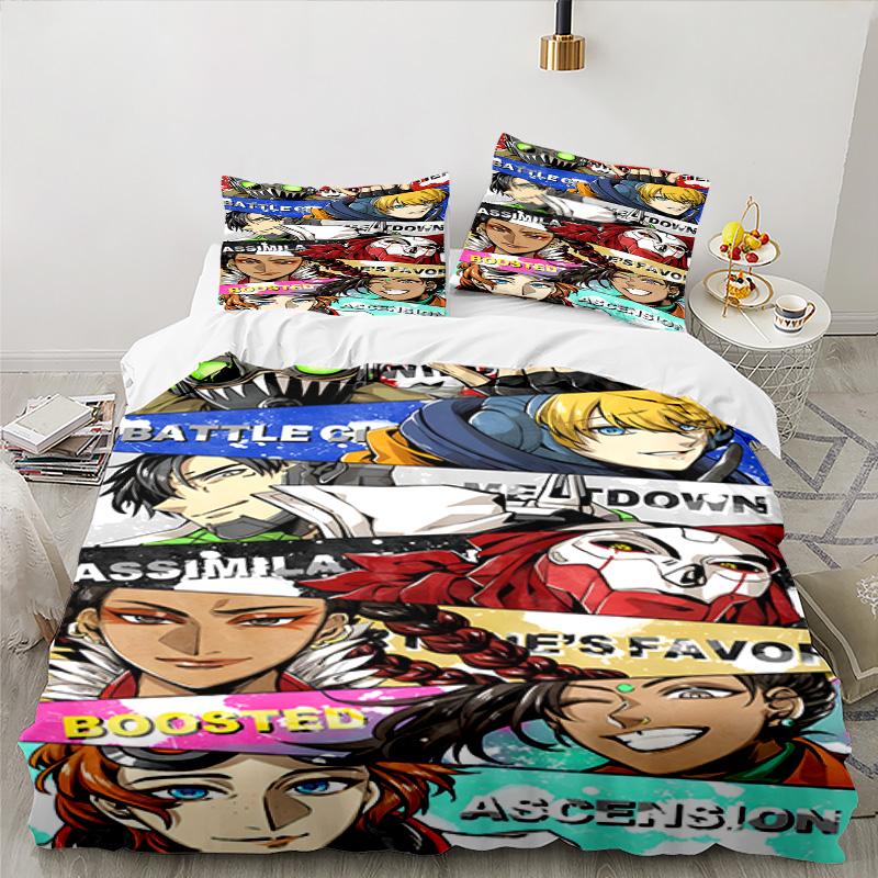 3PCS Apex Bedding Set Printed Duvet Cover Closure Includes 1 Duvet Cover & 2 Pillowcases for All Seasons Bedroom Decor