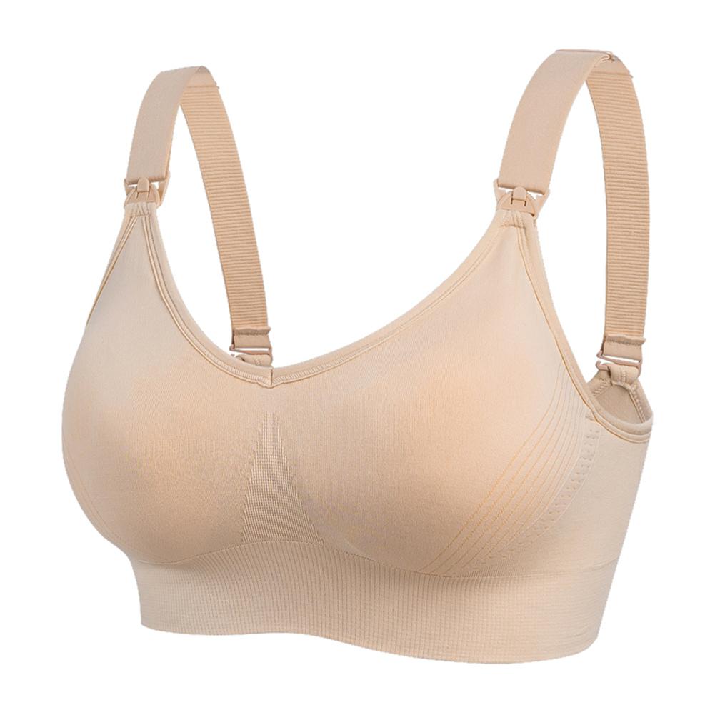 

Женские бюстгальтеры для кормления грудью Бюстгальтер без косточек Ребристый бюстгальтер для беременных Push Up спереди Кнопки Мягкие бюстгальтеры с широкими бретелями 2XL