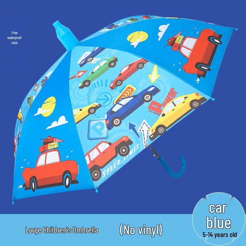 Children's Cartoon Semi-Automatic Stick Umbrella