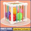 Infant Fruit Sisele Toy Set, Rainbow Rubik'S Cube Sisele Baby Cognitive Educational Toys