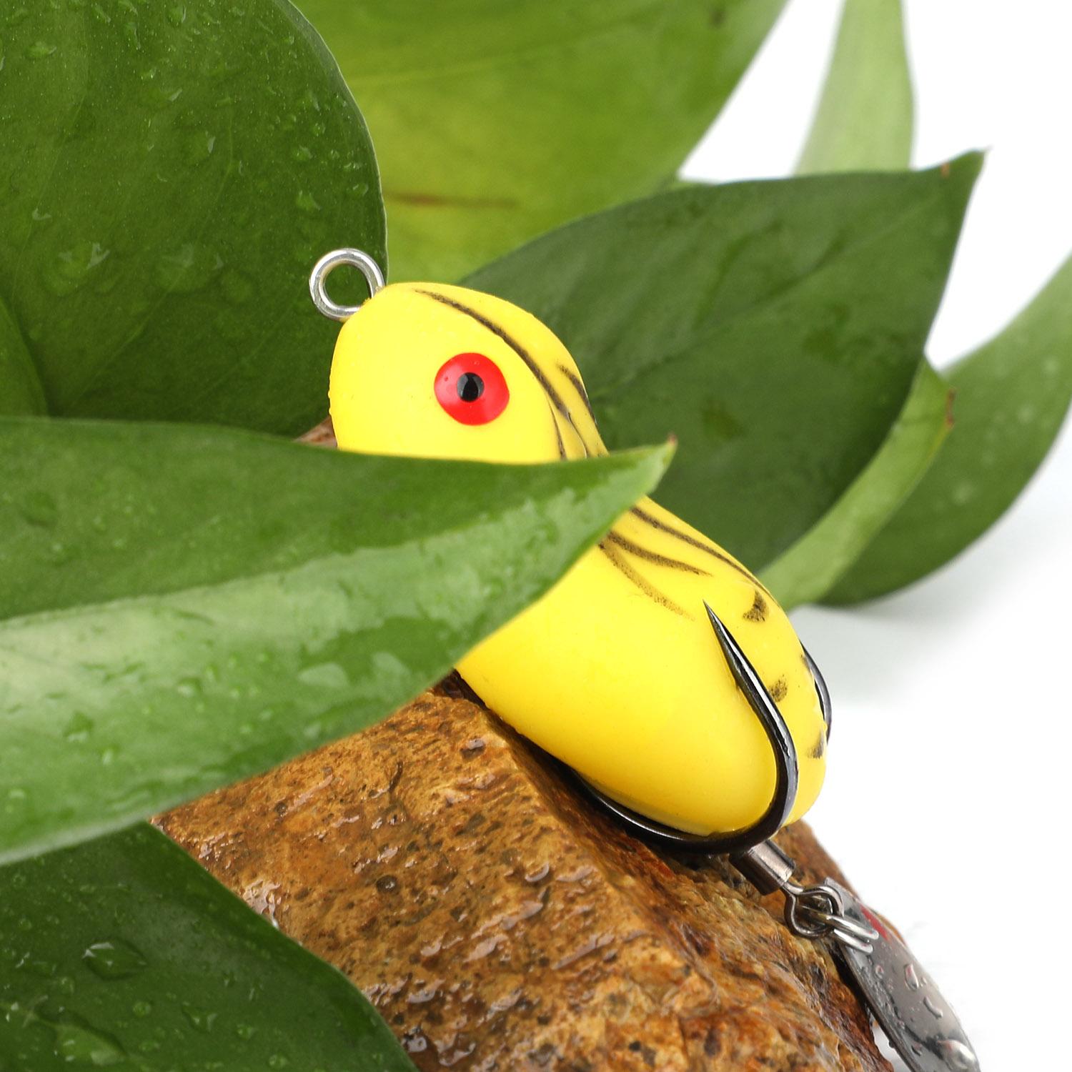 

SOUGAYILANG Искусственная лягушка, рыболовный крючок, приманка, металлическая ложка, рыболовная приманка, тройной крючок, спиннер, приманка для морской рыбалки 5cm жёлтый