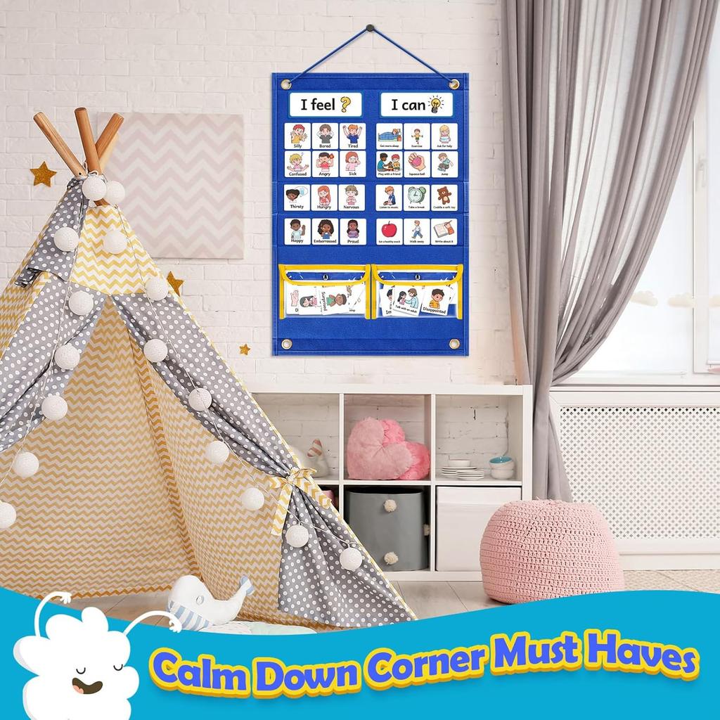 Feelings Chart, Social Emotional Learning Activities,Autism Learning Materials, ADHD Tools,Behavior Management,Anger Management Toys,Calm Down Corner