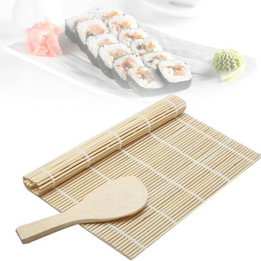 DIY Bamboo Sushi Maker Rolling Mat Sushi Tools Rice Rollers Kitchen Gadget Hand Maker Food Rice Roll Mold Cooking Accessories