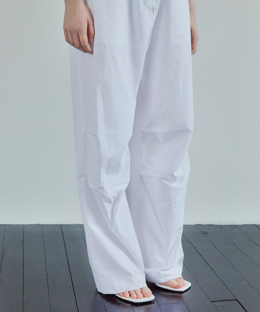 IHR Back Pleated String Pants / White