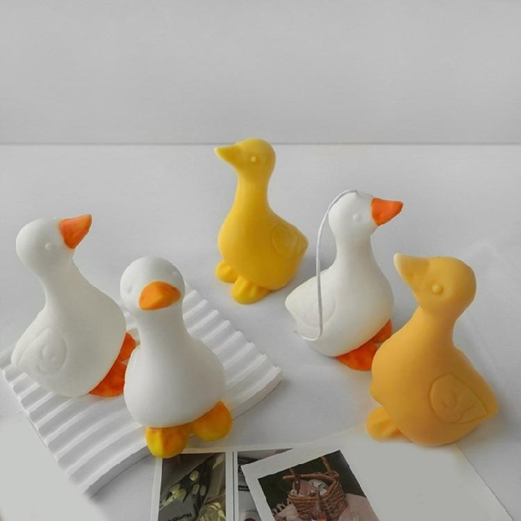 3D Cute Duck Silicone Candle Mold Handmade Animal Candle Making Soap Plaster Resin Supplies Chocolate Cake Baking Tool