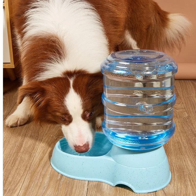 Pet Automatic Feeders Waterer Dog Cat Plastic Drinking Bowl Large Capacity Water Food Dispenser Dog Bowl Home Pets Accessories