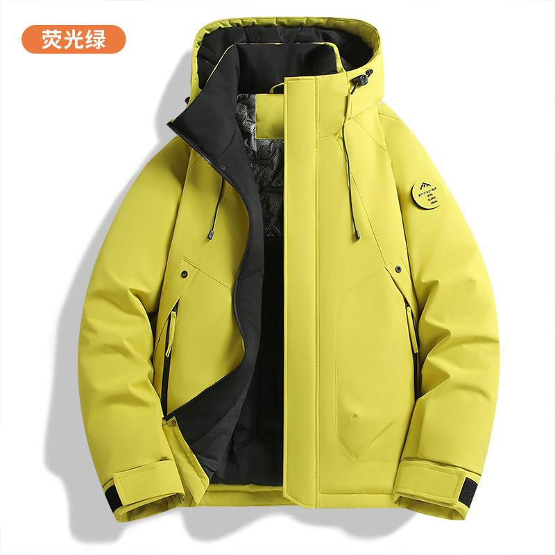 

Мужская свободная повседневная хлопковая куртка однотонная короткая зимняя теплая куртка XXXL флуоресцентный зеленый