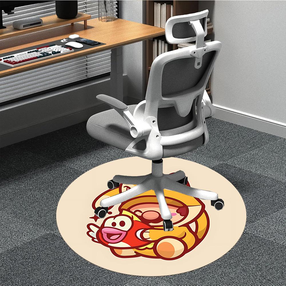 

1PC Mario Cat Fish Office Round Area Rug, Indoor Mat Suitable For Office, Under Office Chairs Bedroom Living Room Home Decor, Room Deco1101 80cm by 80cm