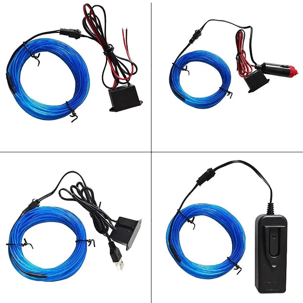 1Pcs Car Interior Lighting Strips Drive Neon Wire Inverter Plug Adapter Controller EL Wire Drive