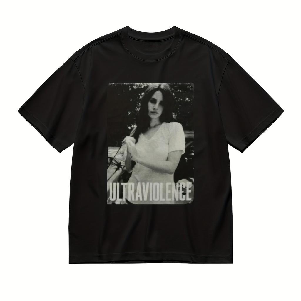 Unisexs Inspired Ultraviolence Album Graphic Tshirt Soft Comfortable Round Neck Casual Tee With Song Lyric Print
