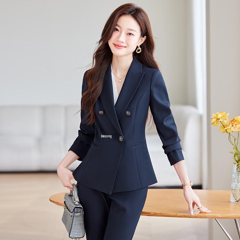 2024 Women's Professional Autumn Suit Set - Elegant, Thick Style for Formal Commuting & Hotel Reception