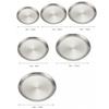 4pcs Stainless Steel Silver Plates, Korean Style Grilled Meat Plates, Household Circular Trays, Bone Plates, Cake Plates